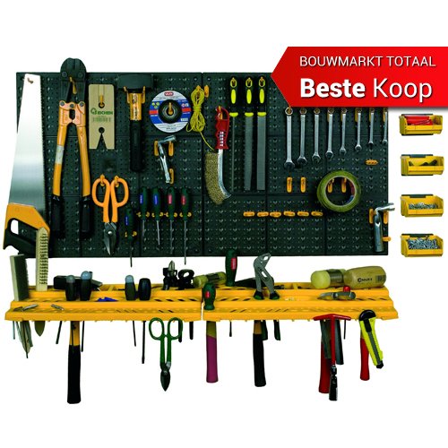 ArtPlast Werkzeug-Lochwand mit Haken + Konsolen + Sichtboxen - 3