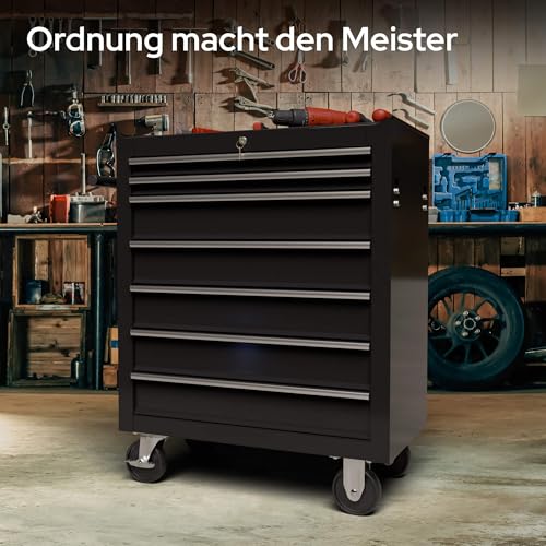 Arebos Werkstattwagen leer mit 7 Schubfächer - 5