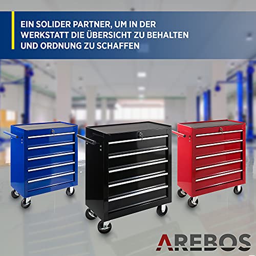 Arebos Werkstattwagen leer mit 5 Fächer Varianten