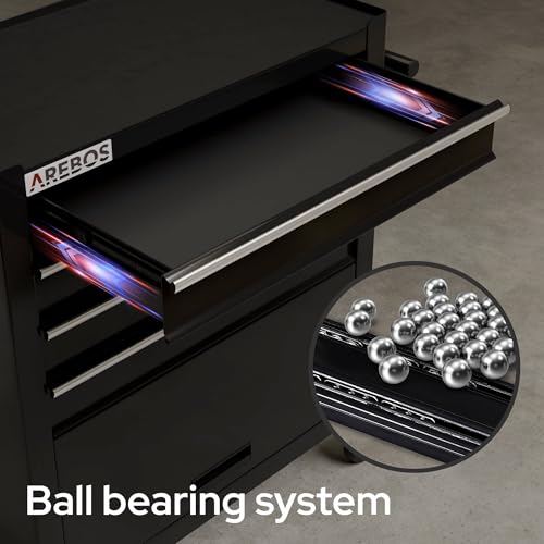 Arebos Werkstattwagen leer mit 4 Fächer + großes Fach - 3