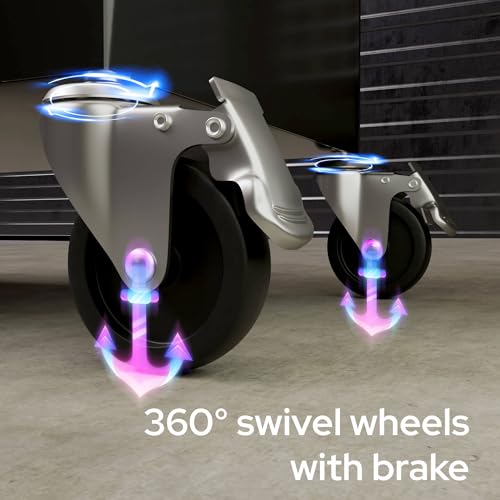 Arebos Werkstattwagen leer mit 4 Fächer + großes Fach - 4