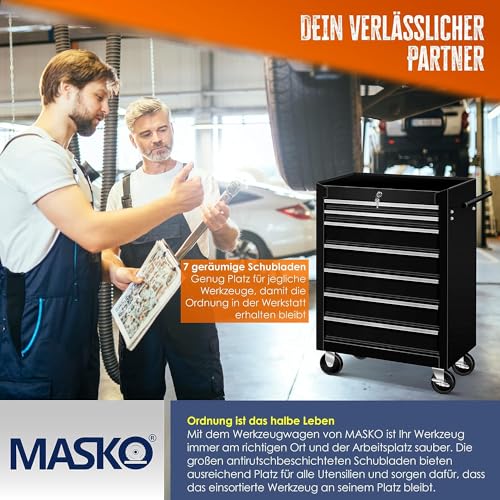 Masko® Werkstattwagen leer mit 7 Schubladen im Praxistest