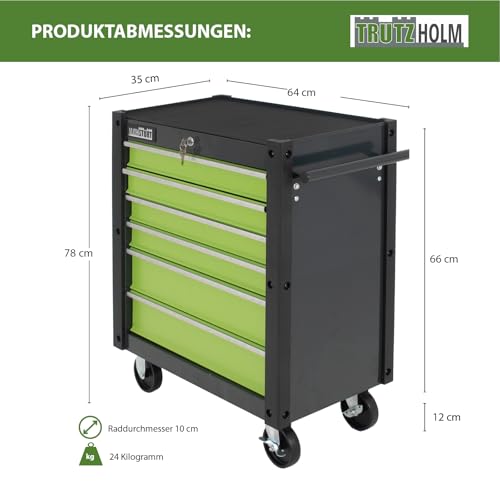 TRUTZHOLM Werkzeugwagen Trutzi leer Abmessungen