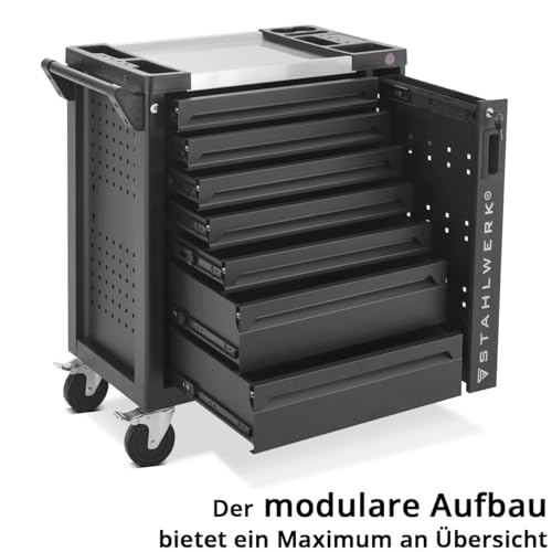 STAHLWERK Werkstattwagen EAGLE leer Schubladen
